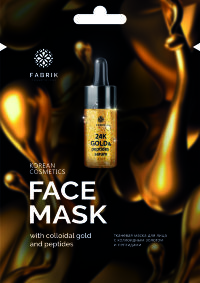 Тканевая маска с коллоидным золотом и пептидами Face Mask Fabrik
