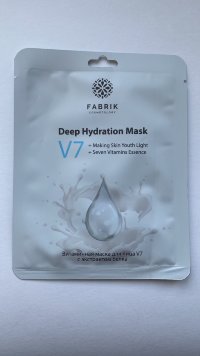 Маска для лица тканевая серия V7 витаминная с экстрактом белка Fabrik