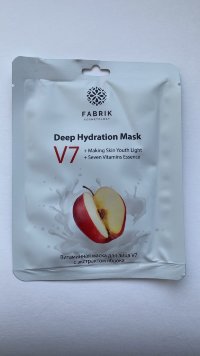 Маска для лица тканевая серия V7 витаминная с экстрактом яблока Fabrik