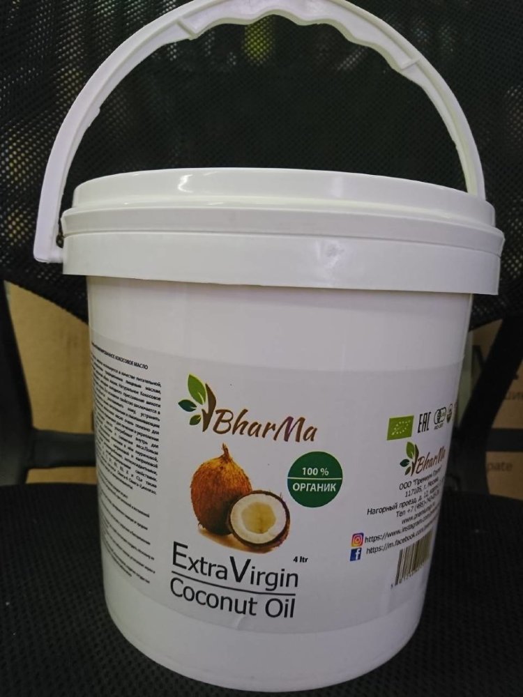 BharMa масло кокоса Extra Virgin (нерафинированное), 4л