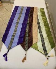 Шелковая накидка-полоса на массажный стол. размер 2 м. (Сиреневый)