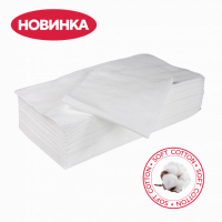 Полотенце Хлопок Soft (сетка) Комфорт Белый 45х90 50 шт/уп поштучно  1-touch 