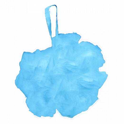 Мочалка одноразовая в индивидуальной упаковке (голубая),  1-touch, 1шт