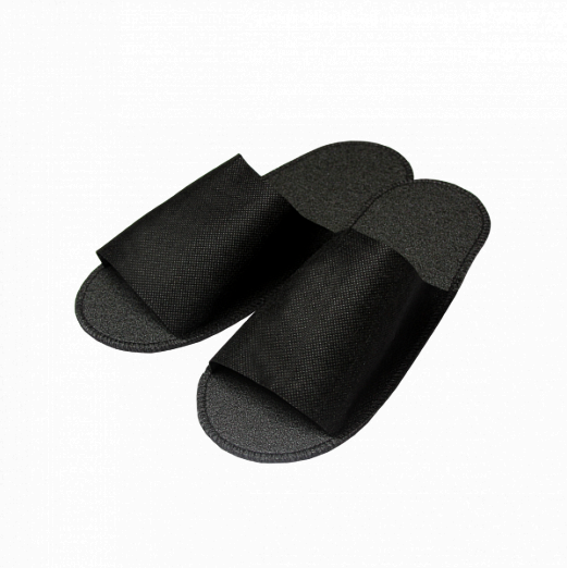 Тапочки открытые стандарт жесткая подошва 1-touch пенопропилен черный 25 пар М