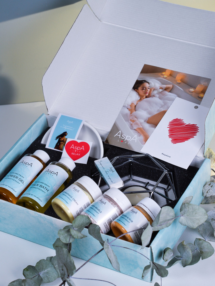AspA Love Relax Box подарочный набор с аромалампой