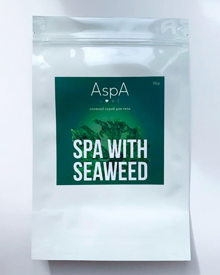 Скраб соляной для тела СПА с морскими водорослями AspA Love, 150 гр.
