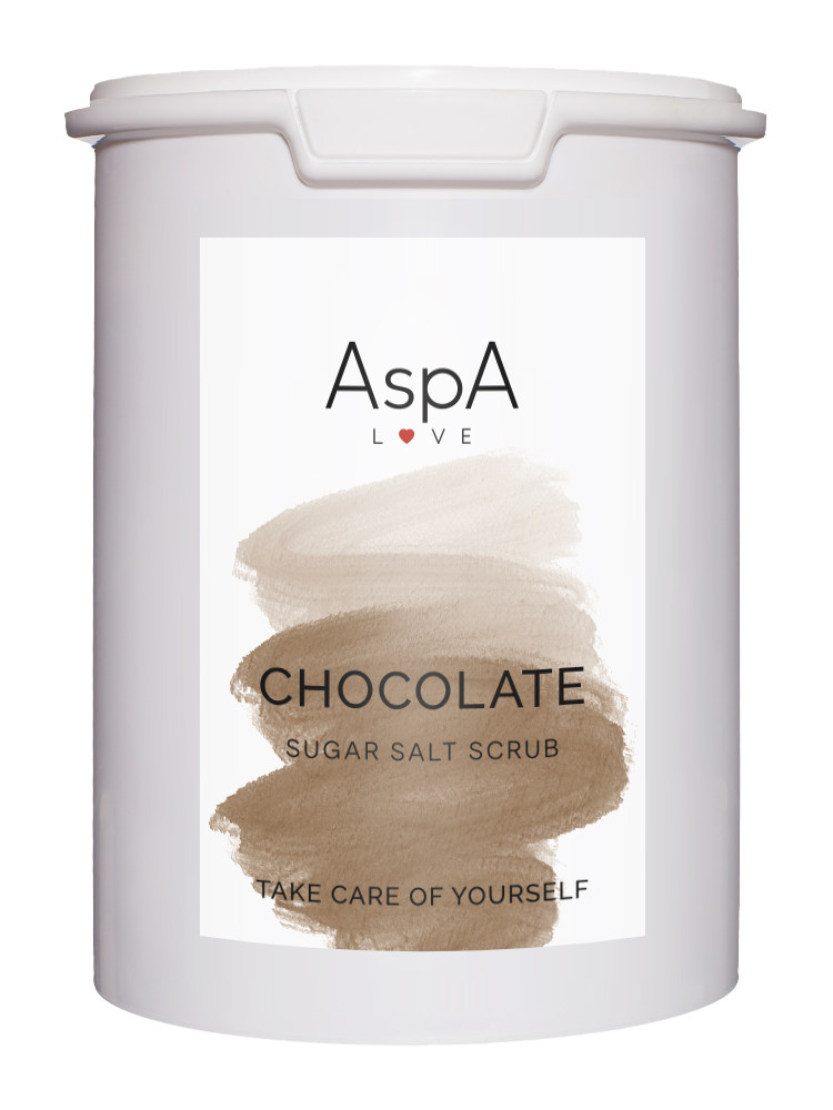 Скраб сахарно-соляной для тела Шоколад AspA Love 1000 гр 
