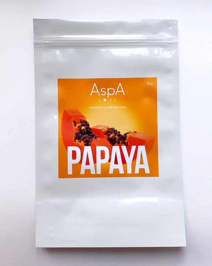 Скраб соляной для тела Папайя AspA Love, 150 гр