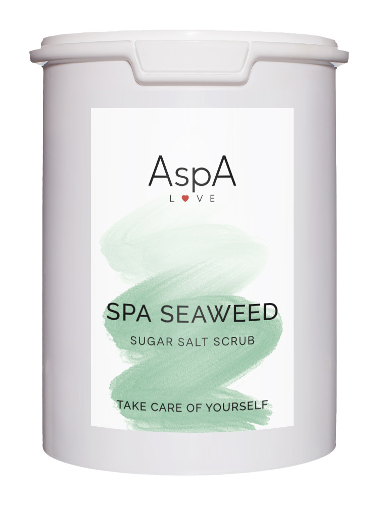 Скраб сахарно-соляной для тела Спа водоросли AspA Love 1000 гр 