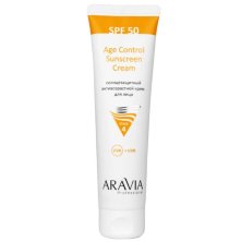 ARAVIA Professional Солнцезащитный анти-возрастной крем для лица Age Control Sunscreen Cream SPF 50, 100 мл