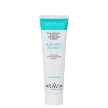 Мультиактивная SOS-маска для кожи лица и бикини с каолином и хлорофилловой пастой Multiactive SOS-Mask, ARAVIA, 100 мл