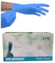 Перчатки нитриловые (голубые, р-р XL) Sfm-Supersoft Extra Sensitive, 200 шт. 