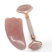 Набор из розового кварца: роллер-массажер + скребок "Лапка" для массажа Гуаша, 145 x 60 x 20 мм (в коробке)