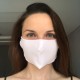 Маска защитная белая многоразовая со сменным фильтром 1 шт (комфортные резинки)