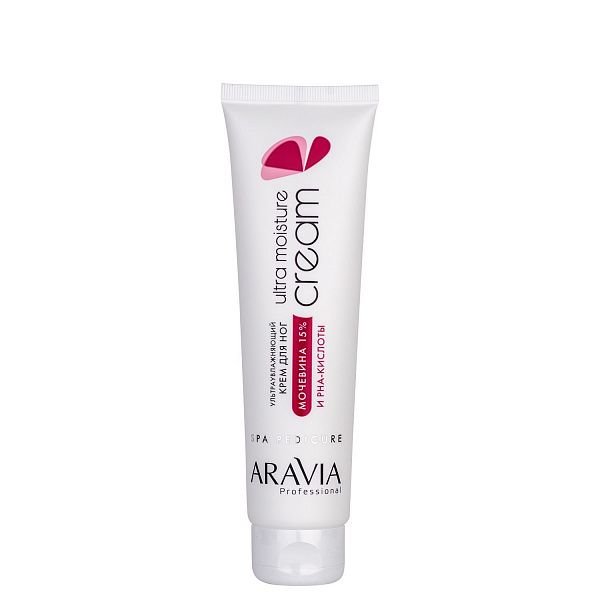 Крем для ног ультраувлажняющий с мочевиной (15%) и PHA-кислотами Ultra Moisture Cream, ARAVIA Professional, 100 мл