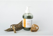 Увлажняющий шампунь с экстрактом морских водорослей и корнем лопуха ВЕЛИНИЯ, 330 мл.