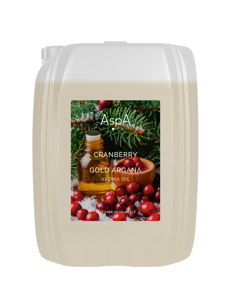 Массажное масло Клюква и Золотая Аргана AspA Love 5000 мл (на виноградной косточке)