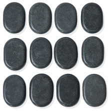 Набор массажных камней из базальта HLT12 (12 шт.)