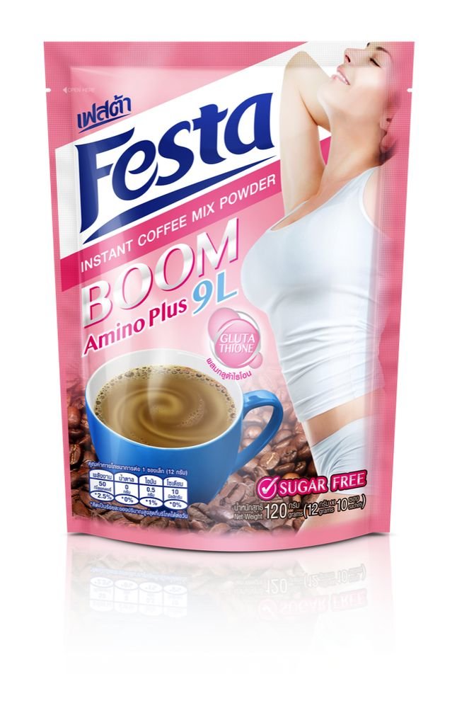 ФЕСТА растворимый кофейный напиток БУМ тонизирующий «FESTA Coffee Boom» 10* 12 гр. 