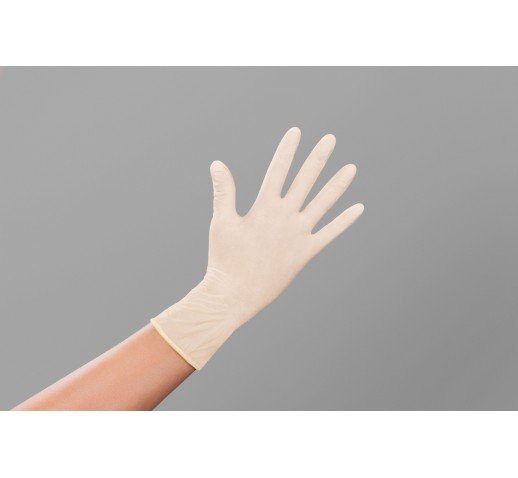 Перчатки неопудренные латексные (10% TL 202 прозрачные, р-р М) Чистовье, 100 шт.