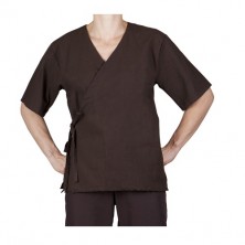 Блуза из хлопка мужская, черная