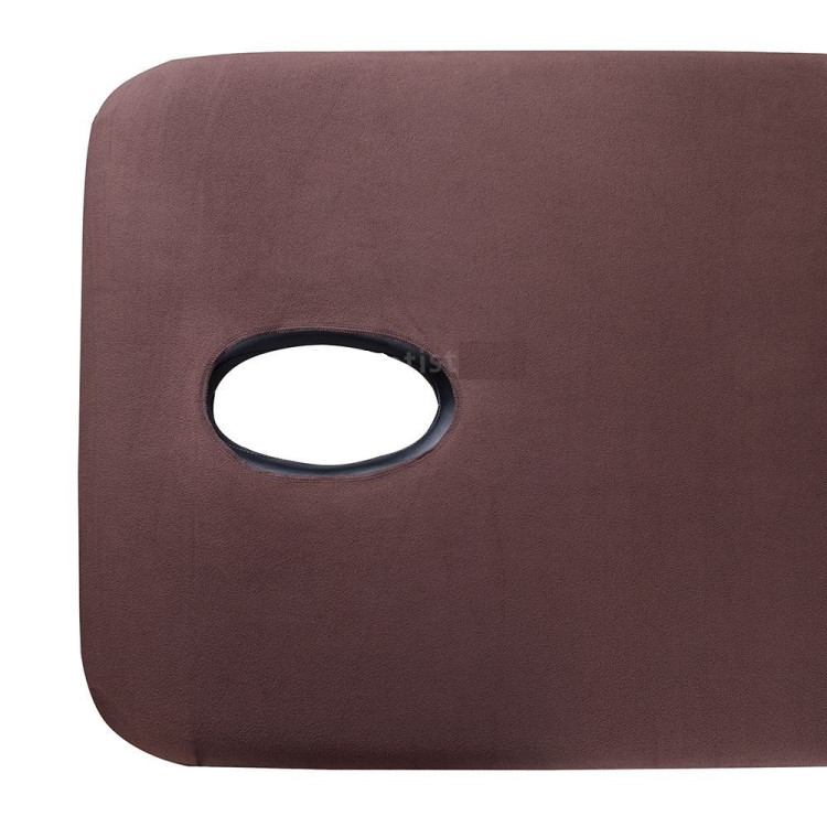 Накидка на массажный стол стандарт с отверстием (бордовый), 10 см.