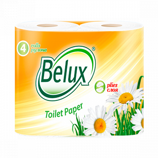 Туалетная бумага "Belux" 1-touch 4 шт/уп