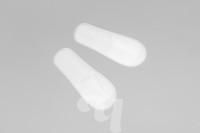 Стельки из спанбонда с открытым мысом на антискользящей подошве, Белый, 25 пар/упк Чистовье 