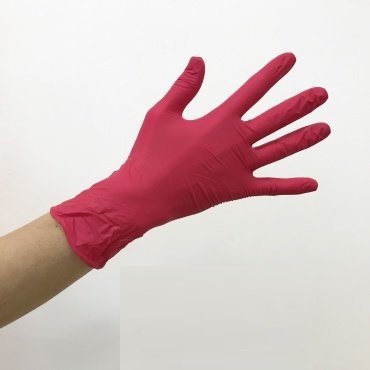 Перчатки защитные нитриловые Safe&Care (красный р-р S) Чистовье, 100 шт.