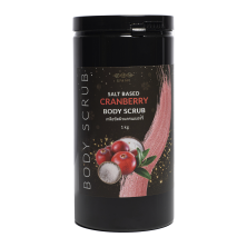 Солевой скраб для тела кокосовый с маслом ши  Клюква 1 кг, СПА№1 спа номер 1