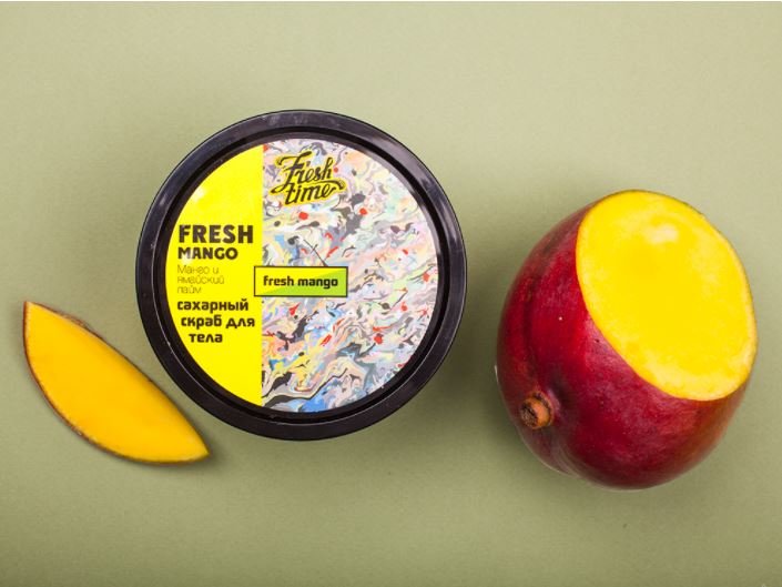 Скраб сахарный Fresh mango - Манго и ямайский лайм 250 г L'Cosmetics