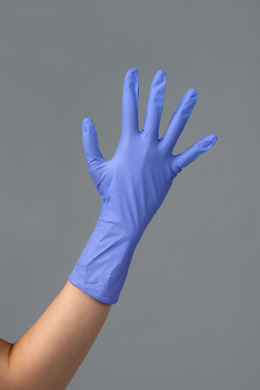 Перчатки медицинские смотровые нестерильные, нитриловые, неопудренные, размер М, 200 шт(100 пар) LN 308, фиолетовые Safe&Care