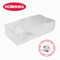 Полотенце Хлопок Soft (сетка) Комфорт Белый 35х70 50 шт/уп поштучно 1-touch 