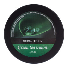 Сахарно-соляной скраб Мята и Зеленый Чай 150 мл, Арома Фьюжн AROMA FUSION