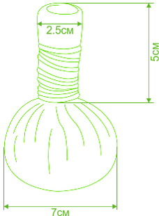 Травяной мешочек для массажа лица Herbolica, 40 гр. (d - 5 см) * 2 шт.