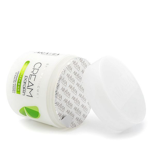 Крем-парафин "Натуральный" с молочными протеинами и маслом хлопка, "ARAVIA Professional", 210 мл.