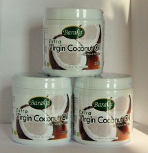 Кокосовое нерафинированное масло холодного отжима Baraka, 250 мл.