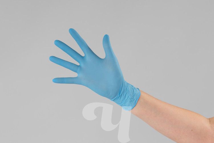 Перчатки нитриловые Ecolat, M, Голубой, 100 шт/упк Чистовье 