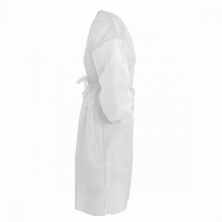 Халат SMS Белый удлиненный с завязками сзади 5 шт/уп, 1-touch