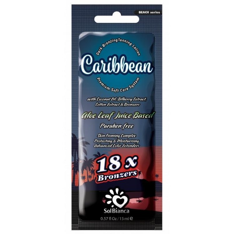 Крем Caribbean с маслом кокоса, экстрактом ягод черники, экстрактом хлопка и бронзаторами Чистовье, 15 мл.