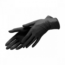 Перчатки винил Эконом неопудренные черный M 100 шт/уп , 1-touch
