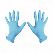 Перчатки нитриловые Голубой S 100 шт/уп, 1-touch  
