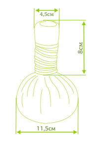 Травяной массажный мешочек для тела «Тайский массаж» Herbolica  230г, d-11см  
