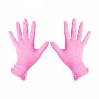 Перчатки нитриловые Розовый S 100 шт/уп, 1-touch