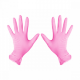 Перчатки нитриловые Розовый S 100 шт/уп, 1-touch