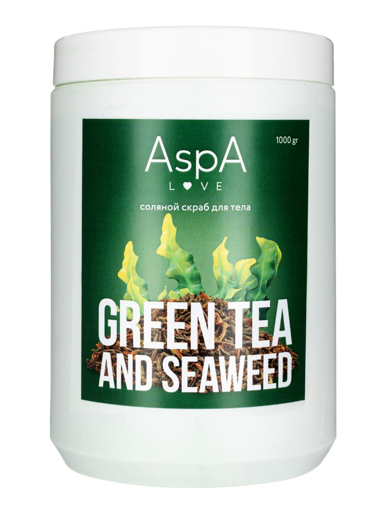 Скраб для тела Зеленый Чай и Водоросли AspA Love, 1 кг.
