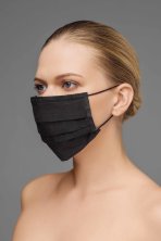 Маска трехслойная на резинках (черный) Чистовье, 100 шт.