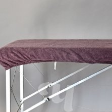 Чехол на резинке с застежками махровый, цвет Шоколад (р-р 210х90) Чистовье 