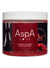 Скраб сахарно - соляной для тела Вино AspA Love, 200 гр