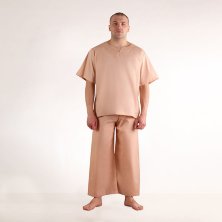 Пижама для массажа хлопок люкс (размер L, цвет бежевый)